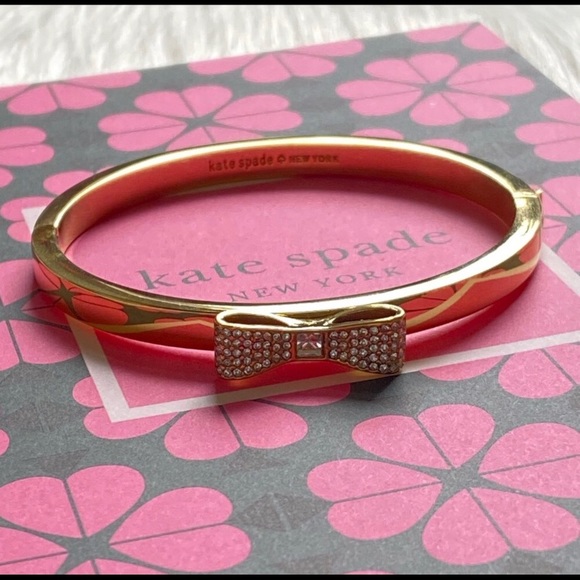 NWT KATE SPADE READY SET BOW PAVE BANGLE BRACELET! - Picture 1 of 4